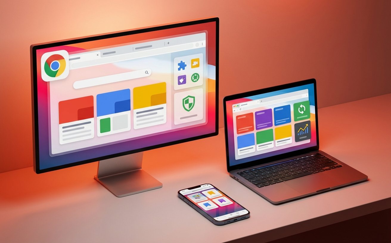 Chrome多标签浏览与导航界面